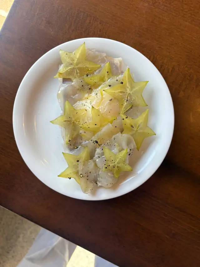 Murray Cod cured with pink pepper and studded with BoonLuck star fruit. On toast of course.